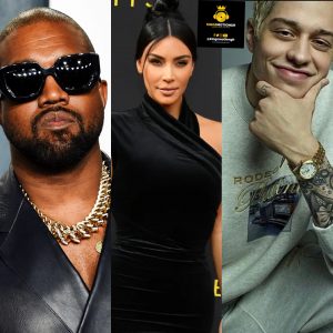 Kanye West, Kim Kardashian & Pete Davidson