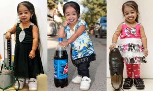 Jyoti Kishanji Amge is the shortest woman in India and the World at large. She met the world shortest man